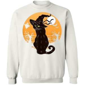 Retro Halloween Black Cat T-Shirt