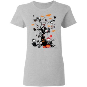 Gather Around The Living Halloween Tree Horror Killers T-Shirt
