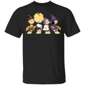 Halloween Charlie Snoopy Linus Lucy Abbey Road Walk T-Shirt