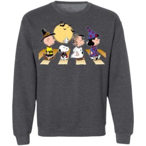 Halloween Charlie Snoopy Linus Lucy Abbey Road Walk T-Shirt
