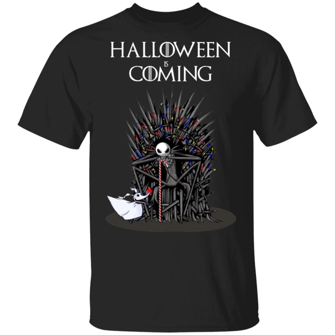 Game Of Thrones Jack Skellington Halloween Is Coming T-Shirt Game Of Thrones Jack Skellington Halloween Is Coming T-Shirt