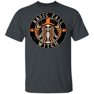 Halloween Basic Fall Witch Starbucks T-Shirt