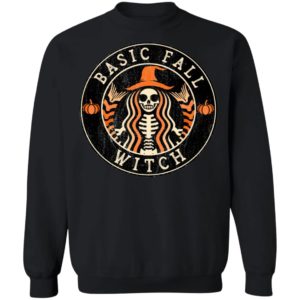 Halloween Basic Fall Witch Starbucks T-Shirt
