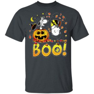 Boo Happy Halloween Charlie Brown Woodstock And Snoopy T-Shirt
