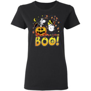 Boo Happy Halloween Charlie Brown Woodstock And Snoopy T-Shirt