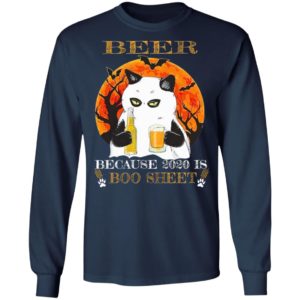 Beer Because 2020 Is Boo Sheet Cat T-Shirt