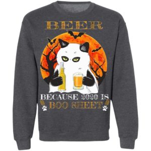 Beer Because 2020 Is Boo Sheet Cat T-Shirt