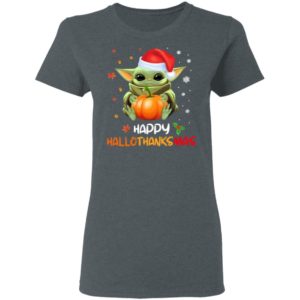 Baby Yoda Happy Hallothanksmas T-Shirt