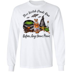 Coors Light Bottle This Witch Needs Beer Before Any Hocus Pocus T-Shirt