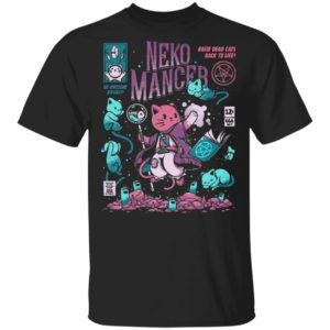 Halloween Neko Mancer Cat Necromancer T-Shirt Halloween Neko Mancer Cat Necromancer T-Shirt