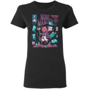 Halloween Neko Mancer Cat Necromancer T-Shirt