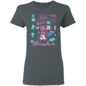 Halloween Neko Mancer Cat Necromancer T-Shirt