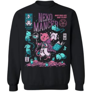 Halloween Neko Mancer Cat Necromancer T-Shirt