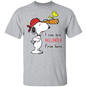 Snoopy And Woodstock I Can See Halloween From Here T-Shirt
