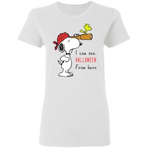 Snoopy And Woodstock I Can See Halloween From Here T-Shirt