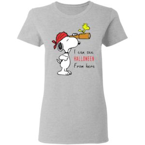 Snoopy And Woodstock I Can See Halloween From Here T-Shirt