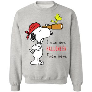 Snoopy And Woodstock I Can See Halloween From Here T-Shirt