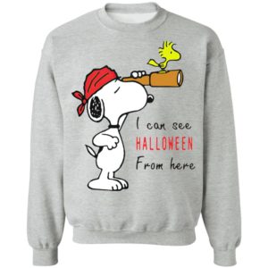 Snoopy And Woodstock I Can See Halloween From Here T-Shirt