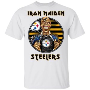 Pittsburgh Steelers Iron Maiden Halloween Football T-Shirt Pittsburgh Steelers Iron Maiden Halloween Football T-Shirt
