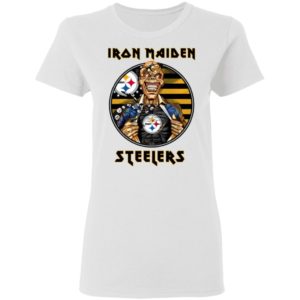 Pittsburgh Steelers Iron Maiden Halloween Football T-Shirt