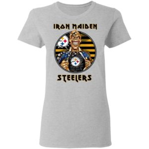 Pittsburgh Steelers Iron Maiden Halloween Football T-Shirt