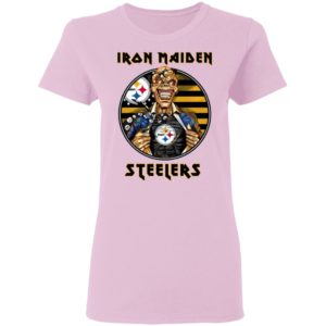 Pittsburgh Steelers Iron Maiden Halloween Football T-Shirt