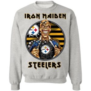 Pittsburgh Steelers Iron Maiden Halloween Football T-Shirt