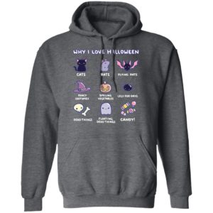 Why I Love Halloween Cute Cats Rats Fancy Costumes Candy T-Shirt