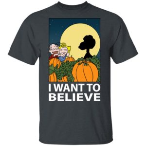 The Great Pumpkin I Want To Believe Halloween Snoopy T-Shirt