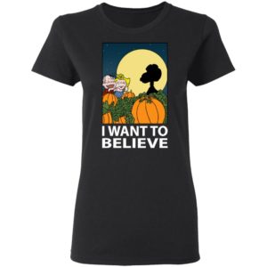 The Great Pumpkin I Want To Believe Halloween Snoopy T-Shirt