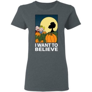 The Great Pumpkin I Want To Believe Halloween Snoopy T-Shirt