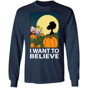 The Great Pumpkin I Want To Believe Halloween Snoopy T-Shirt