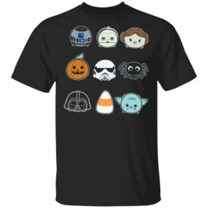 Round And Mini Faces Star Wars Halloween T-Shirt Round And Mini Faces Star Wars Halloween T-Shirt