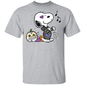 Singing Snoopy Calavera Halloween T-Shirt