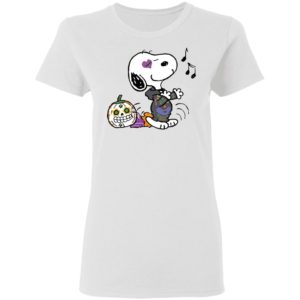 Singing Snoopy Calavera Halloween T-Shirt
