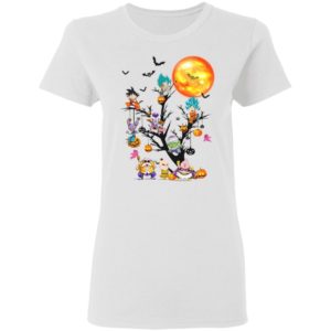Son Goku Dragon Ball Character On The Halloween Moon Tree t-shirt, ls, hoodie