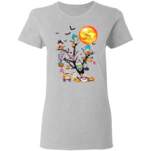 Son Goku Dragon Ball Character On The Halloween Moon Tree t-shirt, ls, hoodie