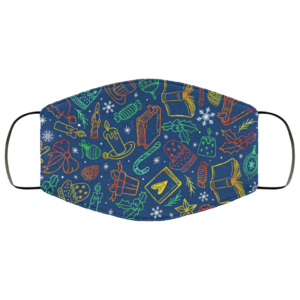 Books Candle Christmas Face Mask
