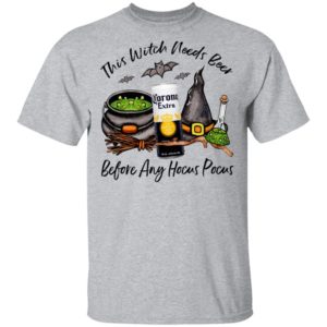 Corona Can This Witch Needs Beer Before Any Hocus Pocus T-Shirt