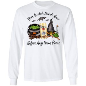 Coors Original Can This Witch Needs Beer Before Any Hocus Pocus T-Shirt