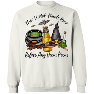 Miller Genuine Draft Bottle This Witch Needs Beer Before Any Hocus Pocus T-Shirt