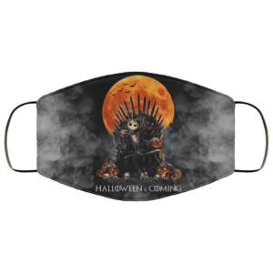 Jack Skellington Moon Red Halloween Is Coming Face Mask