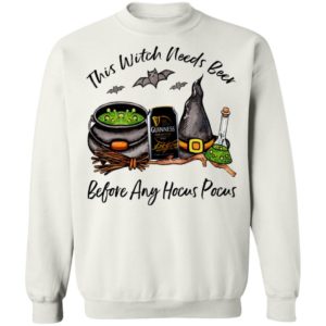 Guinness Can This Witch Needs Beer Before Any Hocus Pocus T-Shirt