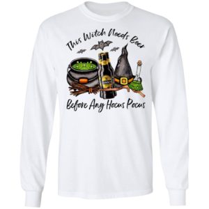 Samuel Adams Moutain Berry Bottle This Witch Needs Beer Before Any Hocus Pocus T-Shirt