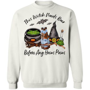 Samuel Adams Cold Snap Bottle This Witch Needs Beer Before Any Hocus Pocus T-Shirt