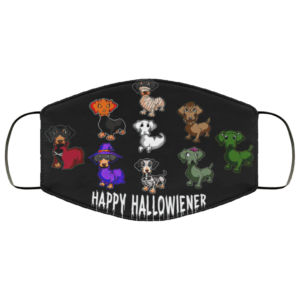 Happy Halloweenie Dachshund Face Mask