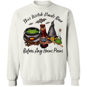 Samuel Adams Bottle This Witch Needs Beer Before Any Hocus Pocus T-Shirt