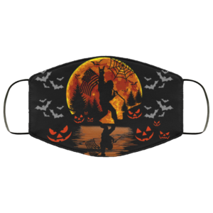 Bigfoot Rock On Sasquatch American Flag Halloween Face Mask