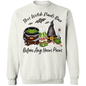 Stella Artois Bottle This Witch Needs Beer Before Any Hocus Pocus Shirt