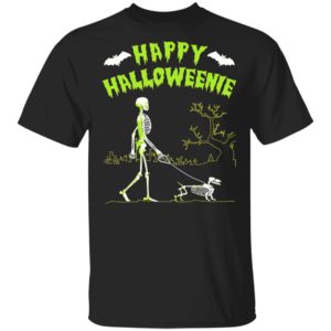 Skeleton Happy Halloween Dog T-Shirt Skeleton Happy Halloween Dog T-Shirt